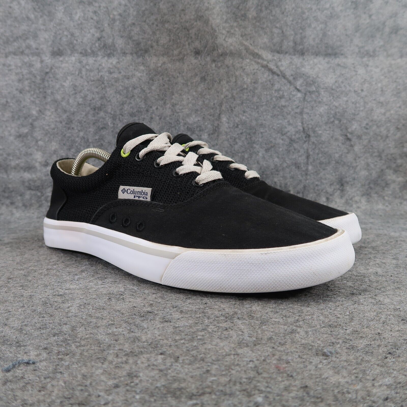 Columbia Shoes Mens 8.5 Athletic Slack Tide Lace Sneakers Pfg Water Casual Black